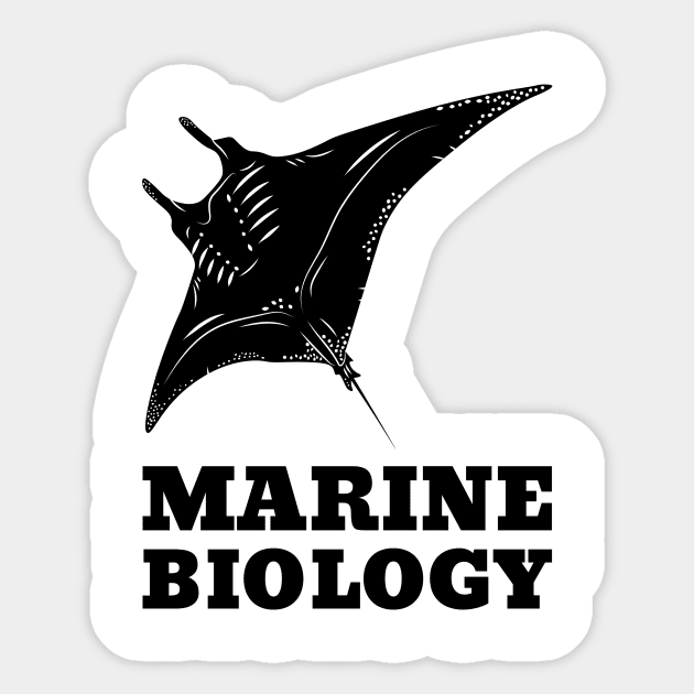 Marine Biology Manta Ray Sticker by Chemis-Tees